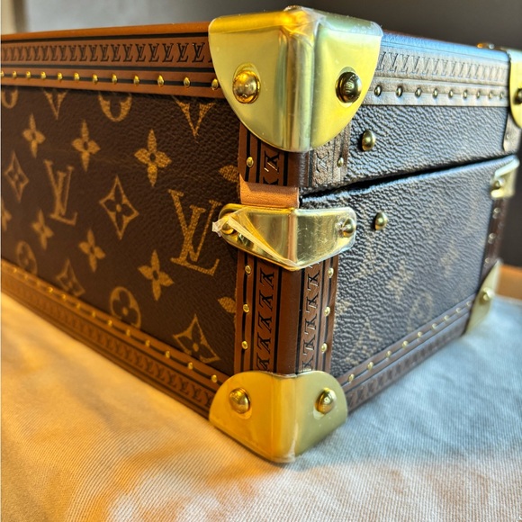 Louis Vuitton Brown Monogram Trunk with Gold Accents - Picture 7 of 10